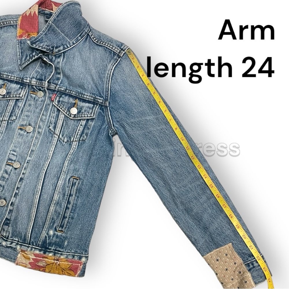 Levi's Sample Patchwork Denim Trucker Jacket In B… - image 15